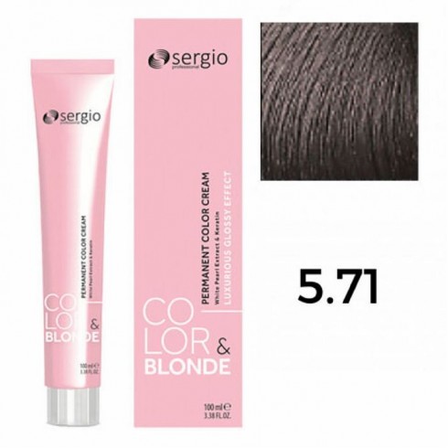 Крем-краска COLOR&BLONDE sergio professional ТОН 5.71 100мл